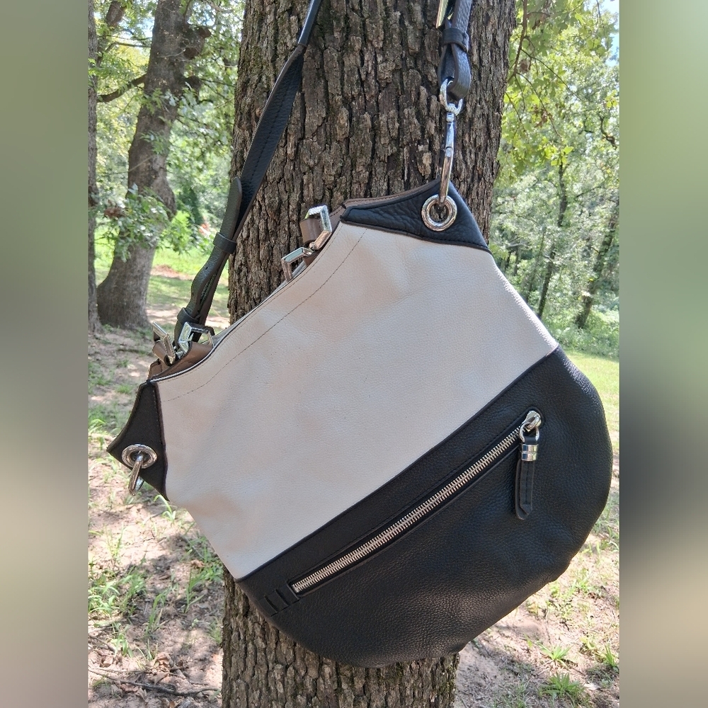 Two-Tone Black And White Women's Bag